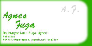 agnes fuga business card